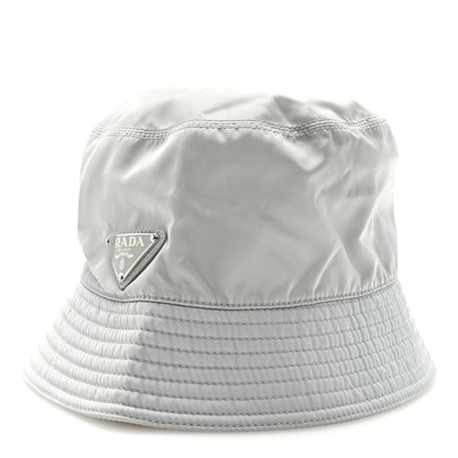 Prada Re-Nylon Metal Triangle Logo Womens Bucket Hat S Fiordaliso 1 of 7