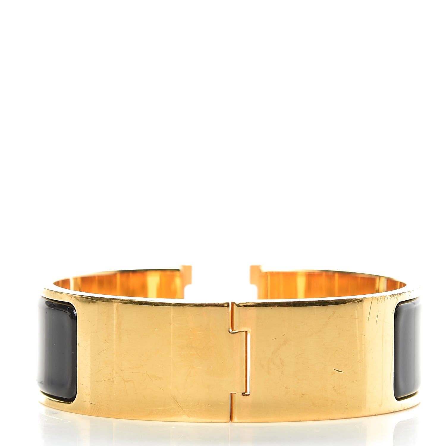 Hermes Enamel Wide Clic Clac H Bracelet GM Black 3 of 5