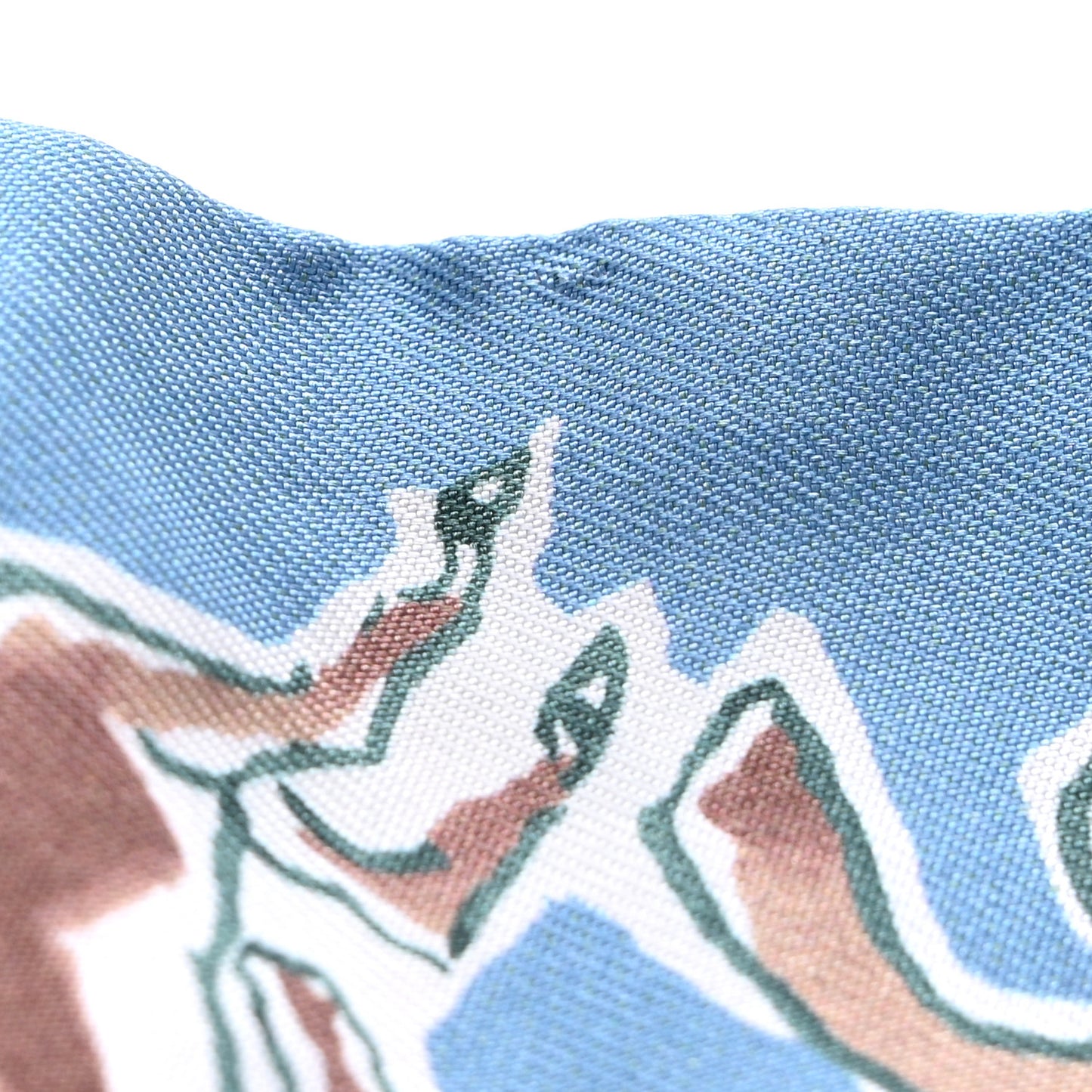 Silk Chevaux En Liberte Twilly Bleu Glacier Beige