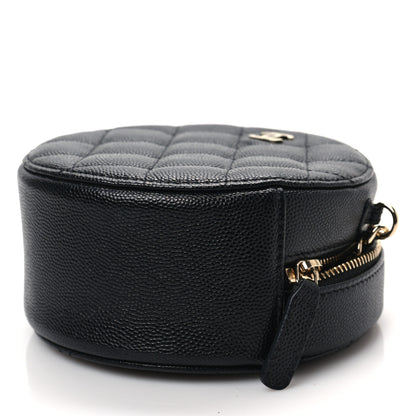 Chanel Caviar Quilted Round Clutch With Chain Black 7 of 7