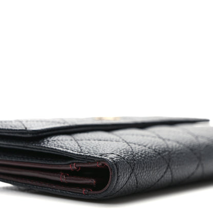 Chanel Caviar Quilted Long Flap Wallet Black 8 of 11