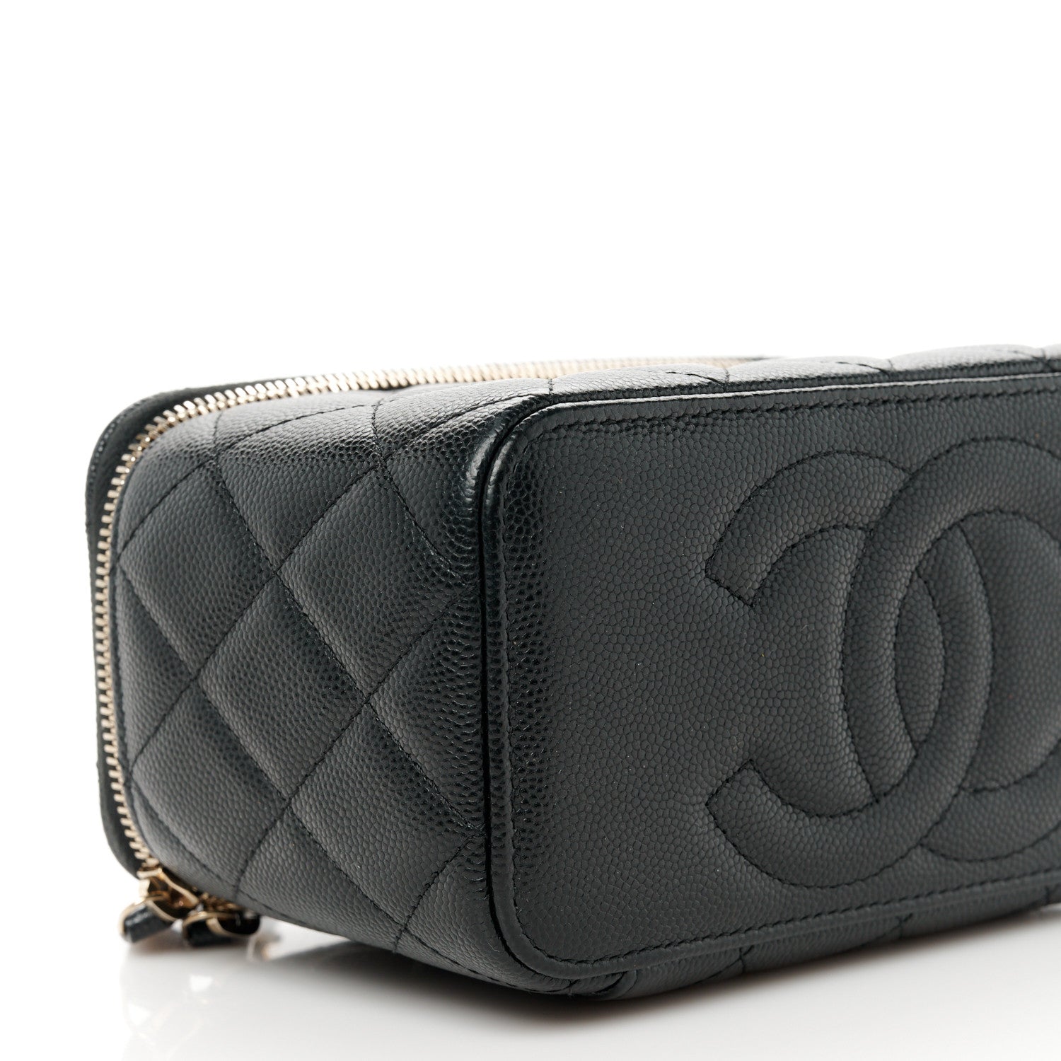 Chanel Caviar Quilted Small Vanity Case With Chain Black 8 of 10