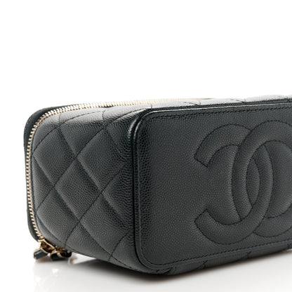 Chanel Caviar Quilted Small Vanity Case With Chain Black 8 of 10