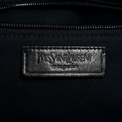 Saint Laurent Grained Leather Oversized Muse Bowler Blue 6 of 8