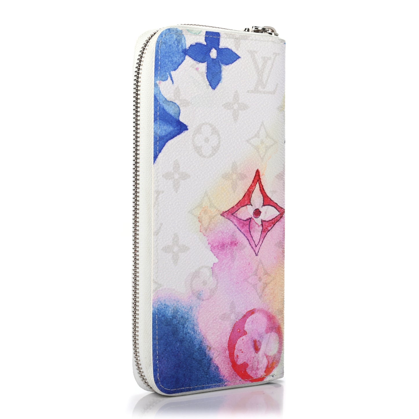 Monogram Watercolor Vertical Zippy Wallet