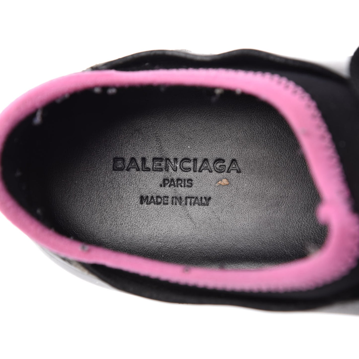 Calfskin Womens Race Runner Sneakers 36 Black Hardware Pink