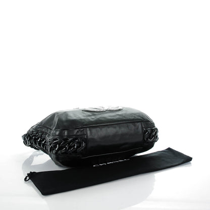 Chanel Calfskin Modern Chain Rhodoid Hobo Black 4 of 7