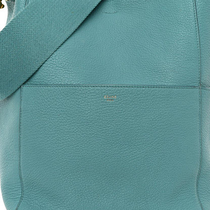 Celine Soft Grained Calfskin Sangle Bucket Bag Antarctic 7 of 11