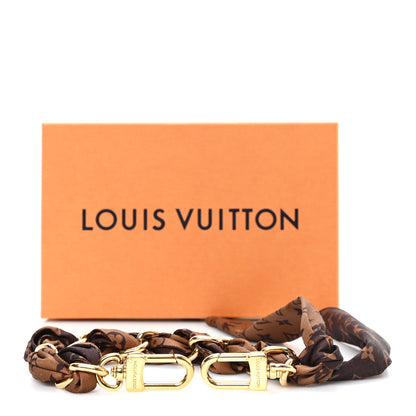 Louis Vuitton Metal Polyester Monogram Braided Scarf Chain Foulard Bag Charm 4 of 4