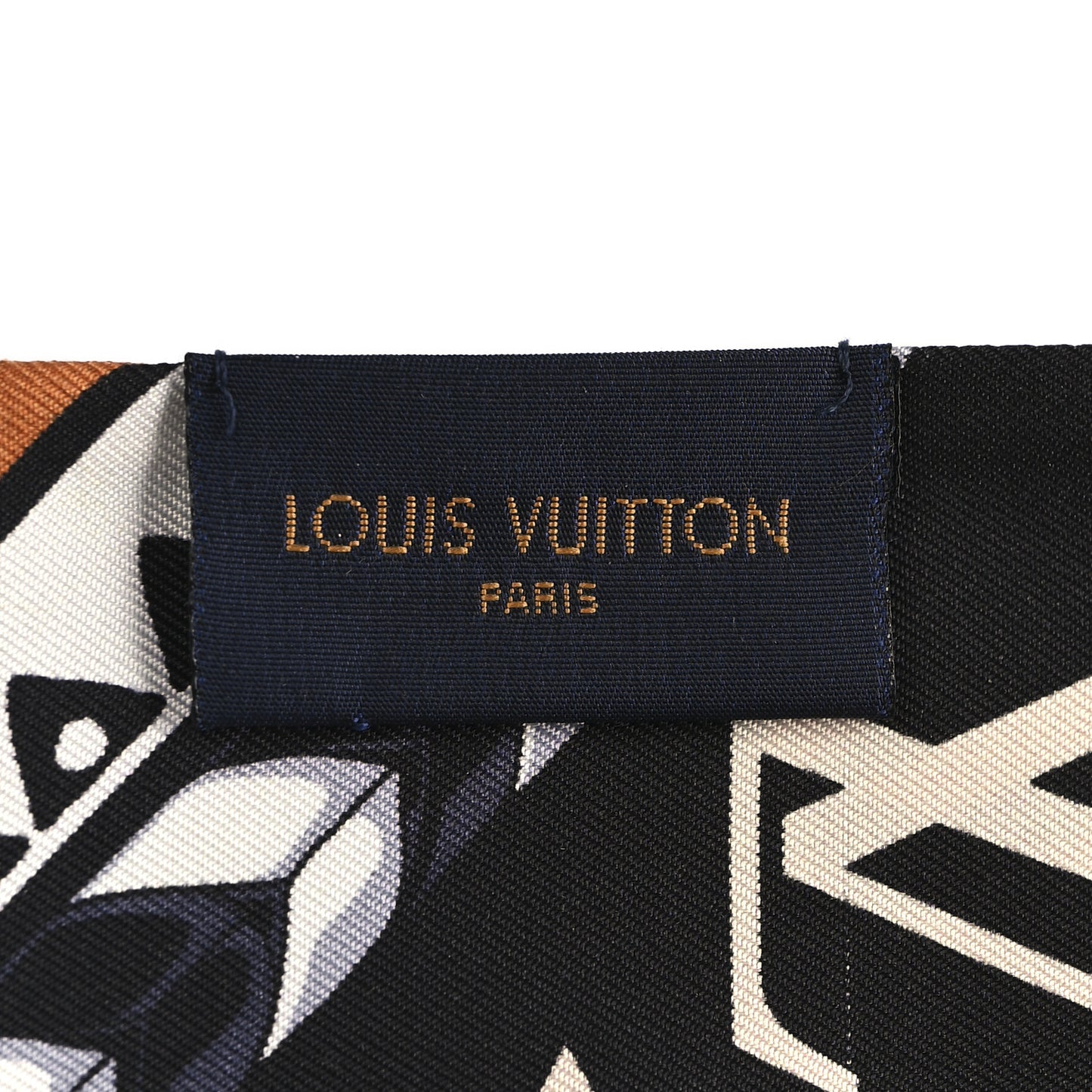 Silk Monogram LV Crafty Bi Color BB Bandeau Caramel Black