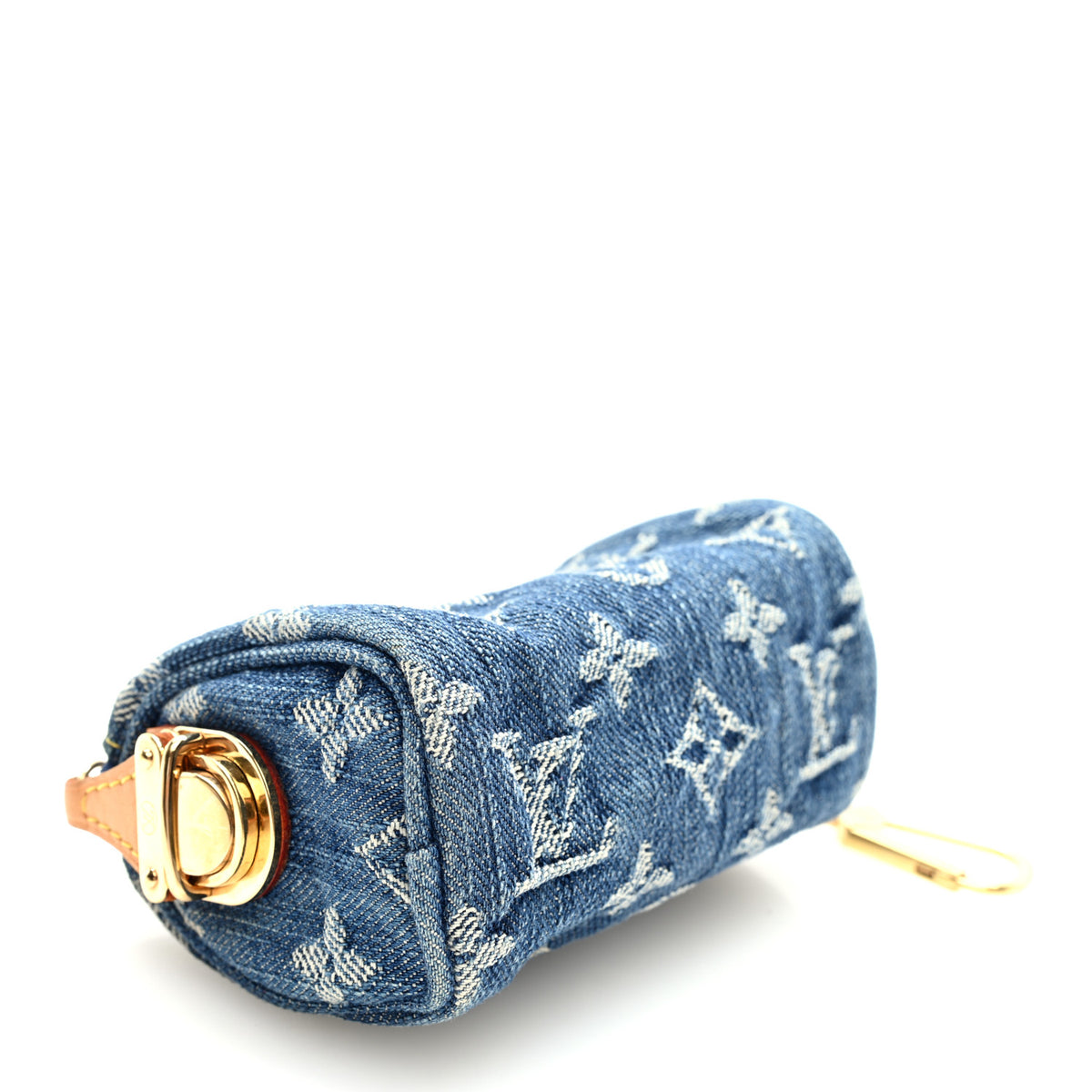 Louis Vuitton Monogram Denim Pochette Speedy PM Key Holder Blue 4 of 7