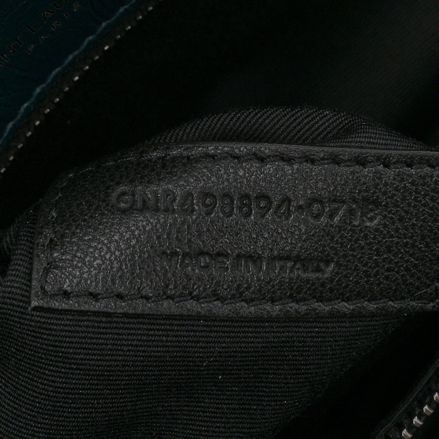 Saint Laurent Crinkled Calfskin Matelasse Monogram Medium Niki Chain Satchel Peacock Green 7 of 12