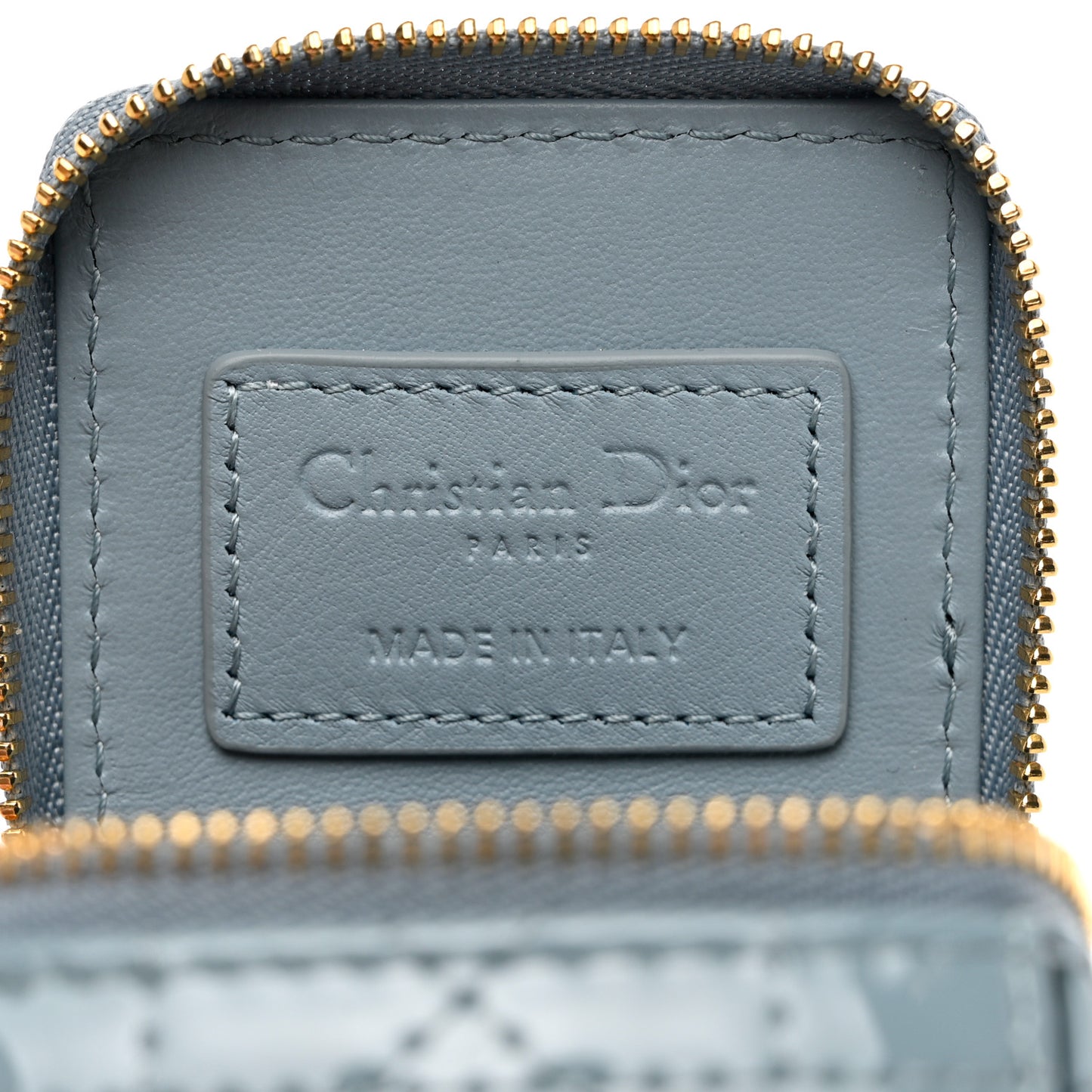 Patent Cannage Cube Wristlet Blue