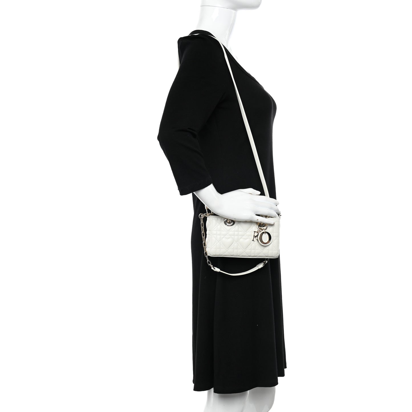 Lambskin Cannage Dioramour Micro Lady D-Joy Latte