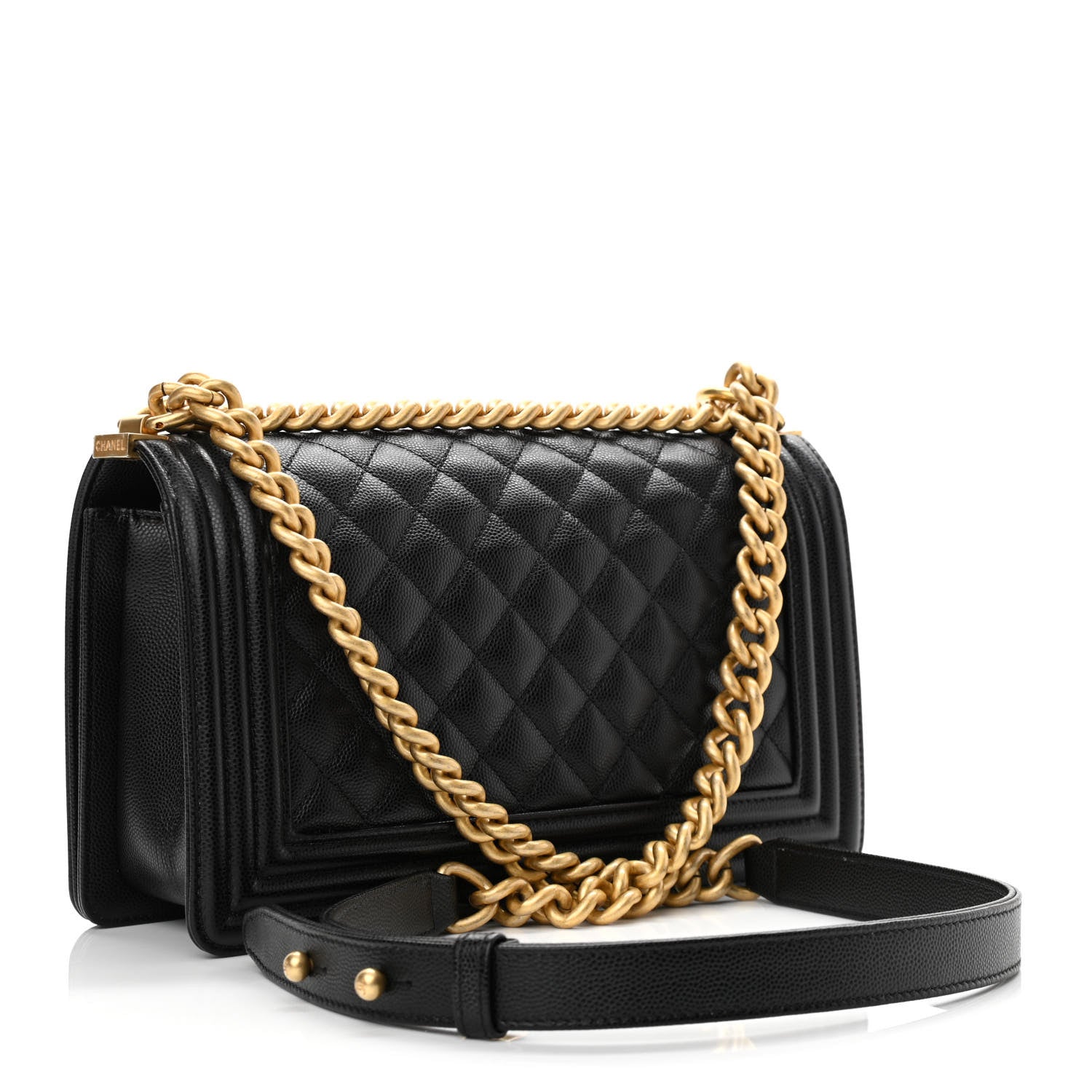 Chanel Caviar Quilted Medium Boy Flap Black 2 of 13