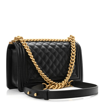 Chanel Caviar Quilted Medium Boy Flap Black 2 of 13