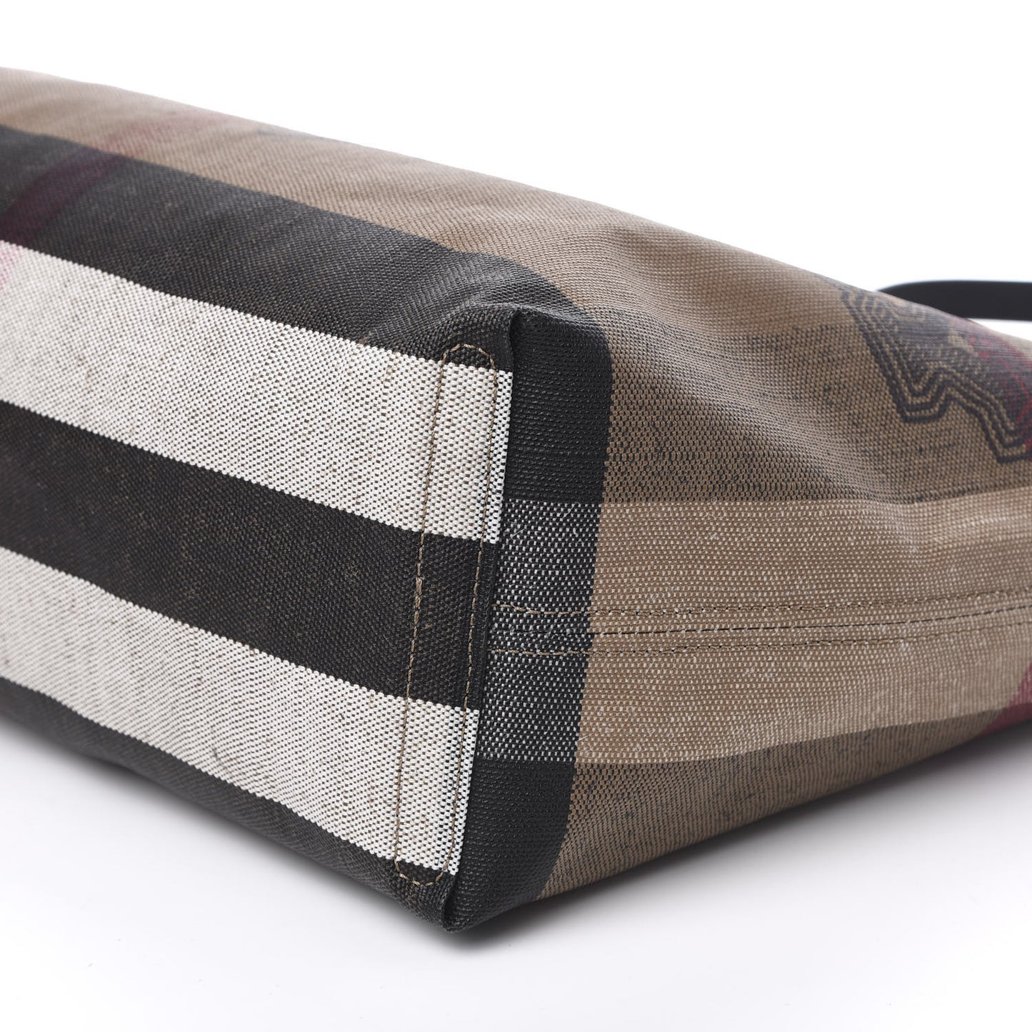 Coated Canvas Mega Check Medium Doodle Tote Black