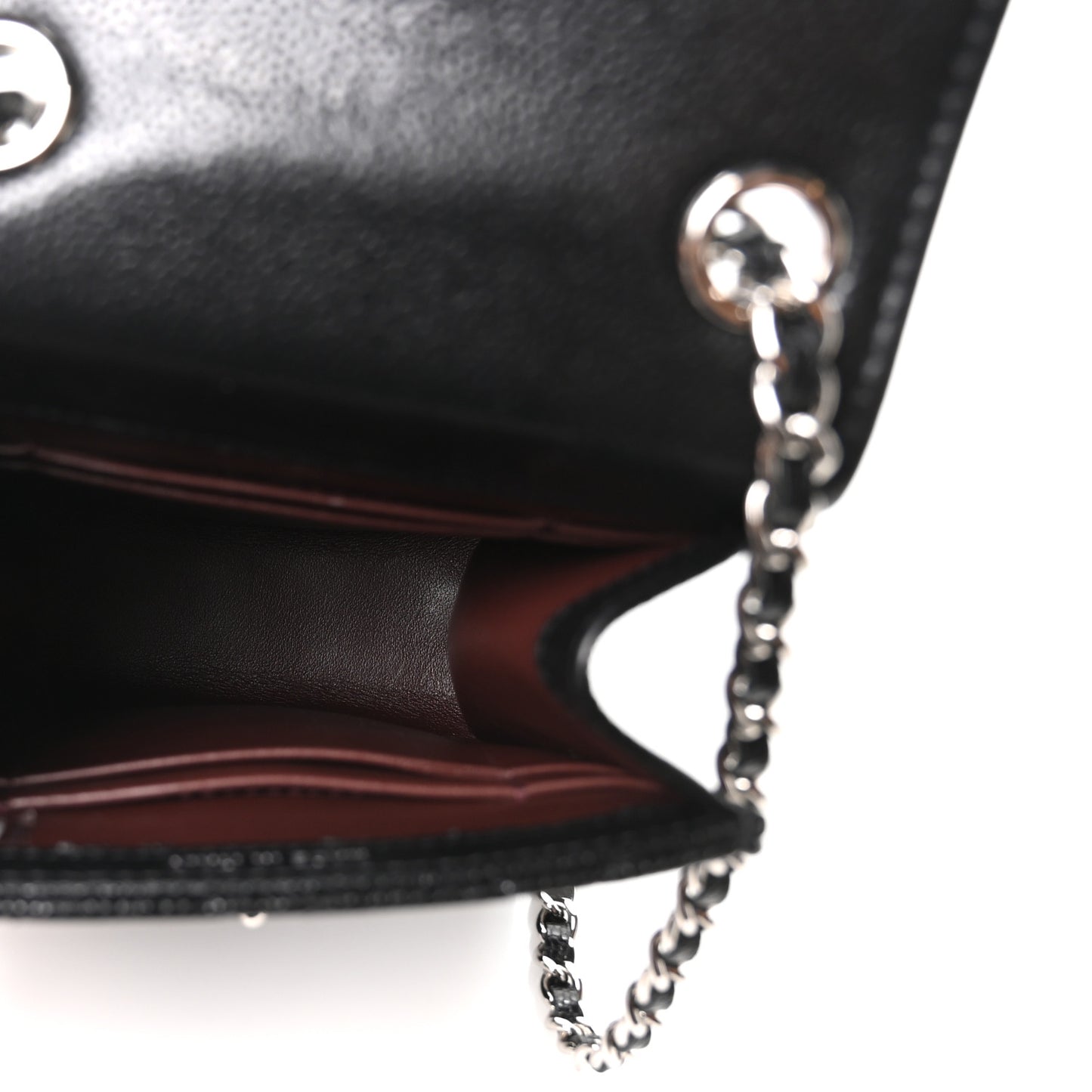 Caviar Quilted Classic Phone Holder Black