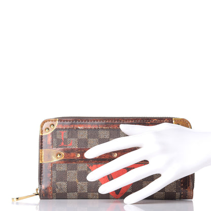 Louis Vuitton Transformed Damier Ebene Time Trunk Zippy Wallet 2 of 8