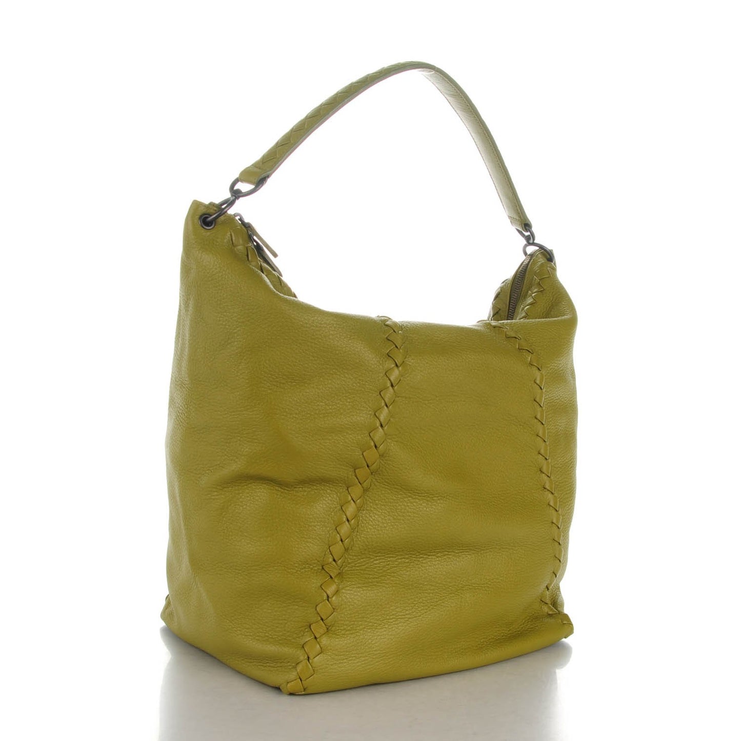 Washed Cervo Deerskin Loop Hobo Bag Absinthe