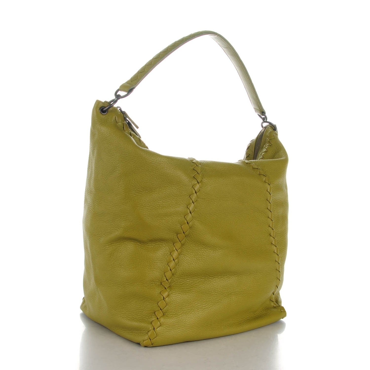 Bottega Veneta Washed Cervo Deerskin Loop Hobo Bag Absinthe 3 of 7