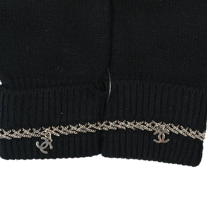 Chanel Cashmere Chain CC Gloves Black 3 of 4