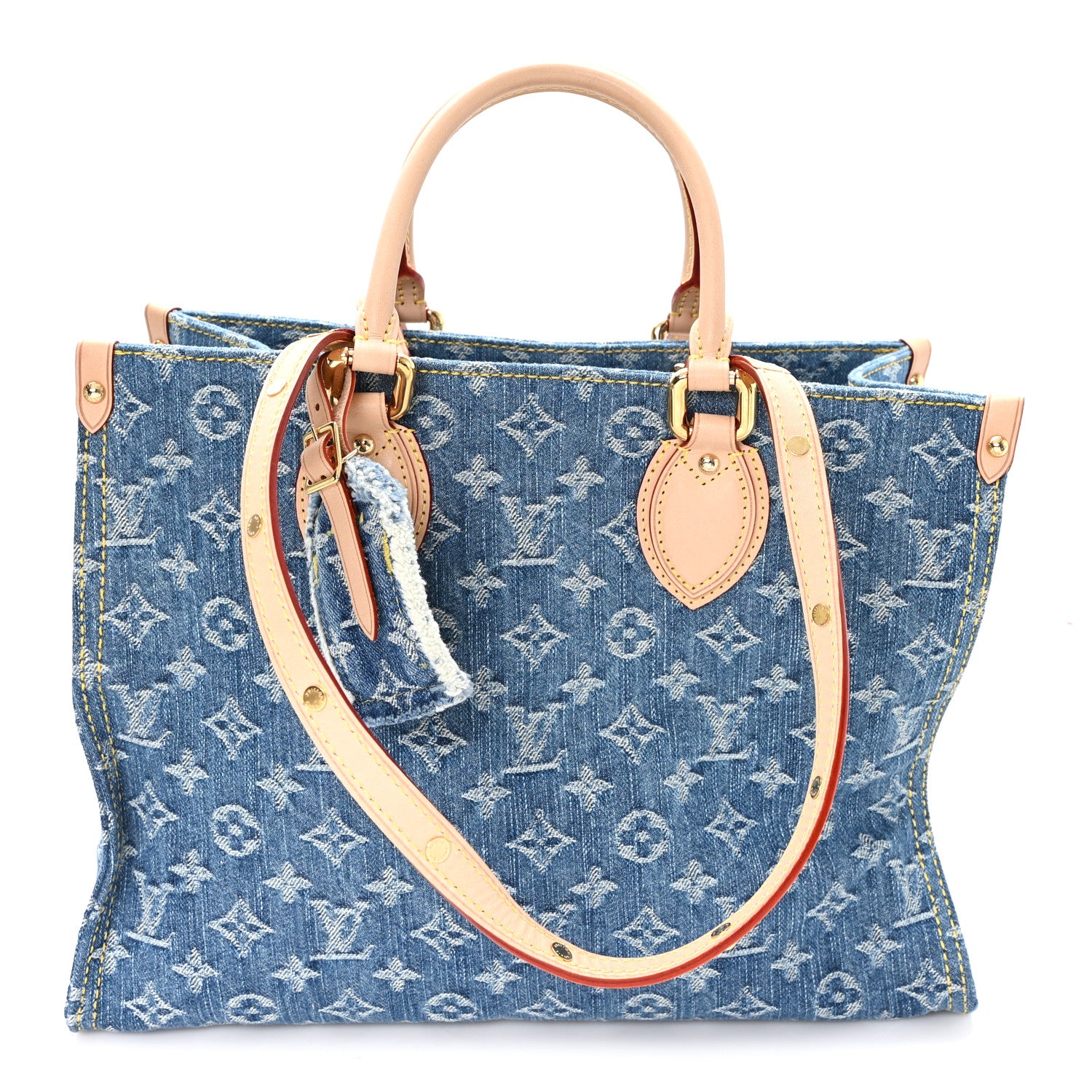 Louis Vuitton Monogram Denim Onthego MM Blue 1 of 10
