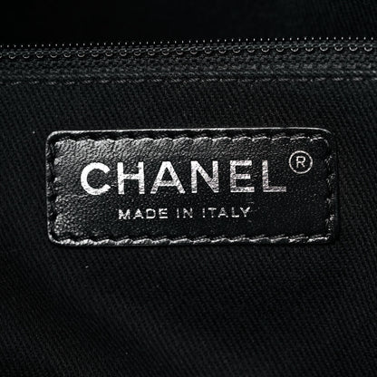 Chanel Calfskin Woven Chain Large Shopping Bag Black 6 of 9