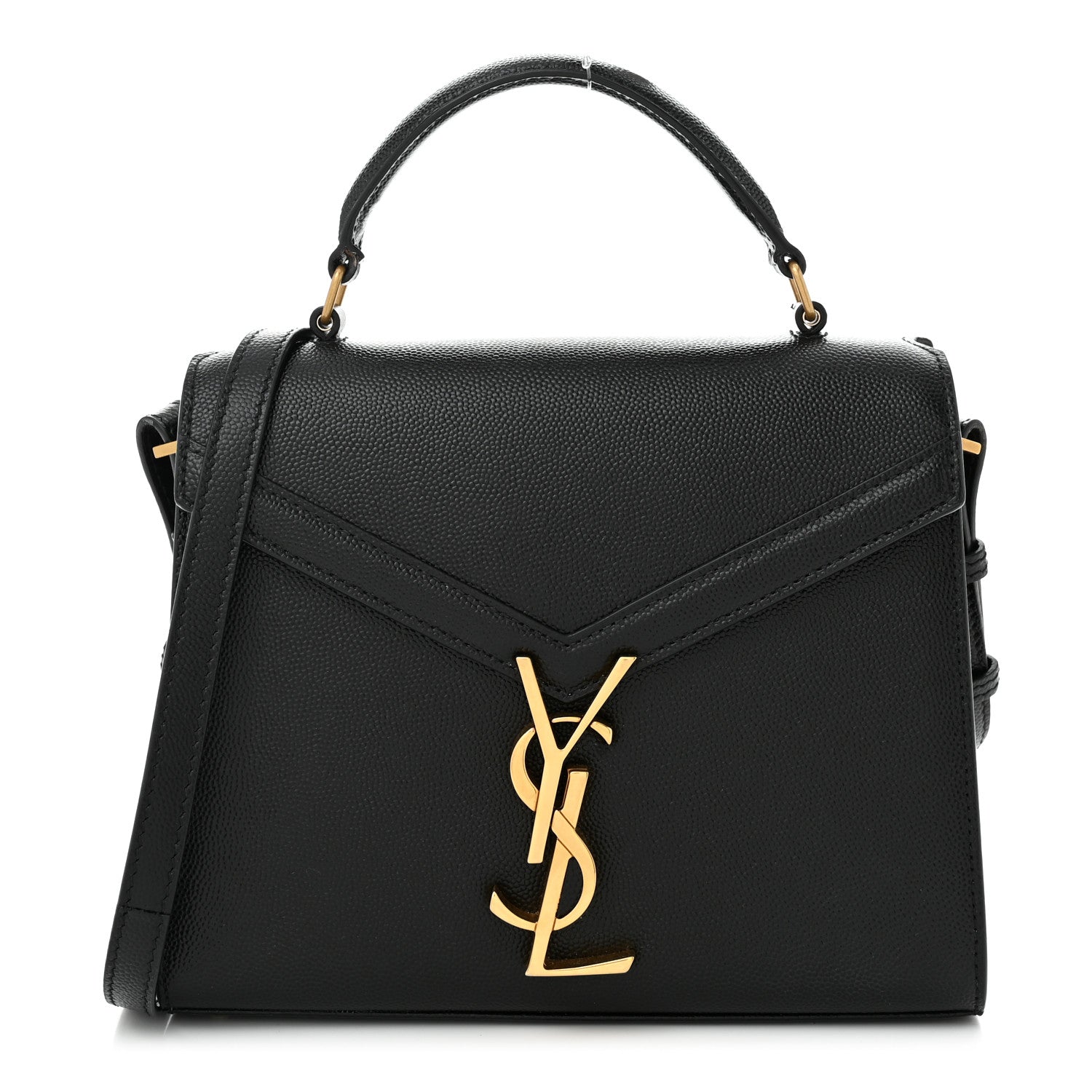 Saint Laurent Grain de Poudre Mini Classic Monogram Cassandra Top Handle Black 1 of 10