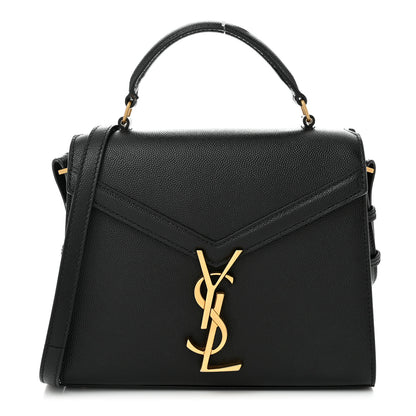 Saint Laurent Grain de Poudre Mini Classic Monogram Cassandra Top Handle Black 1 of 10