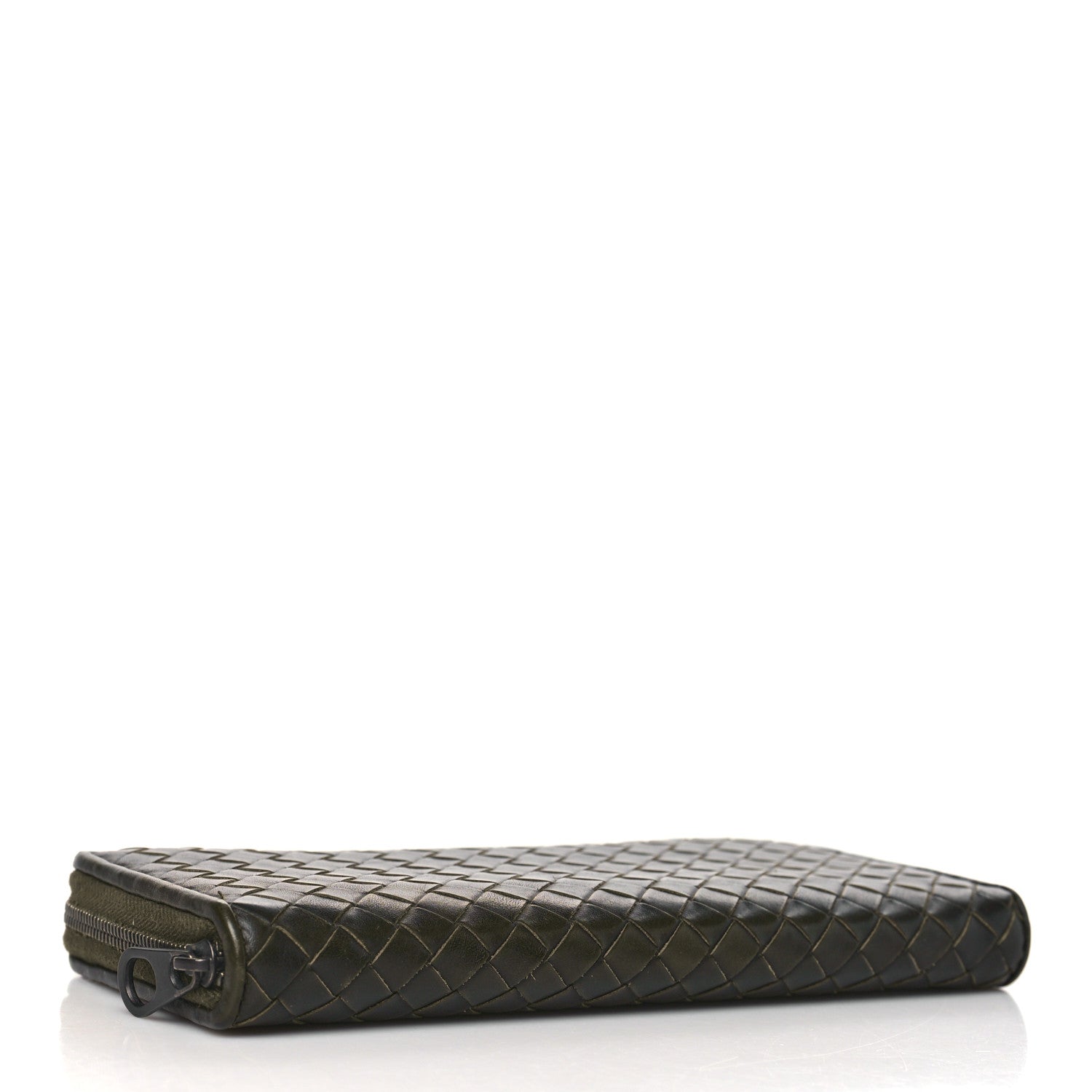 Bottega Veneta Nappa Intrecciato Zip Around Wallet Khaki 5 of 7