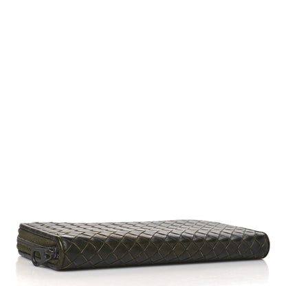 Bottega Veneta Nappa Intrecciato Zip Around Wallet Khaki 5 of 7
