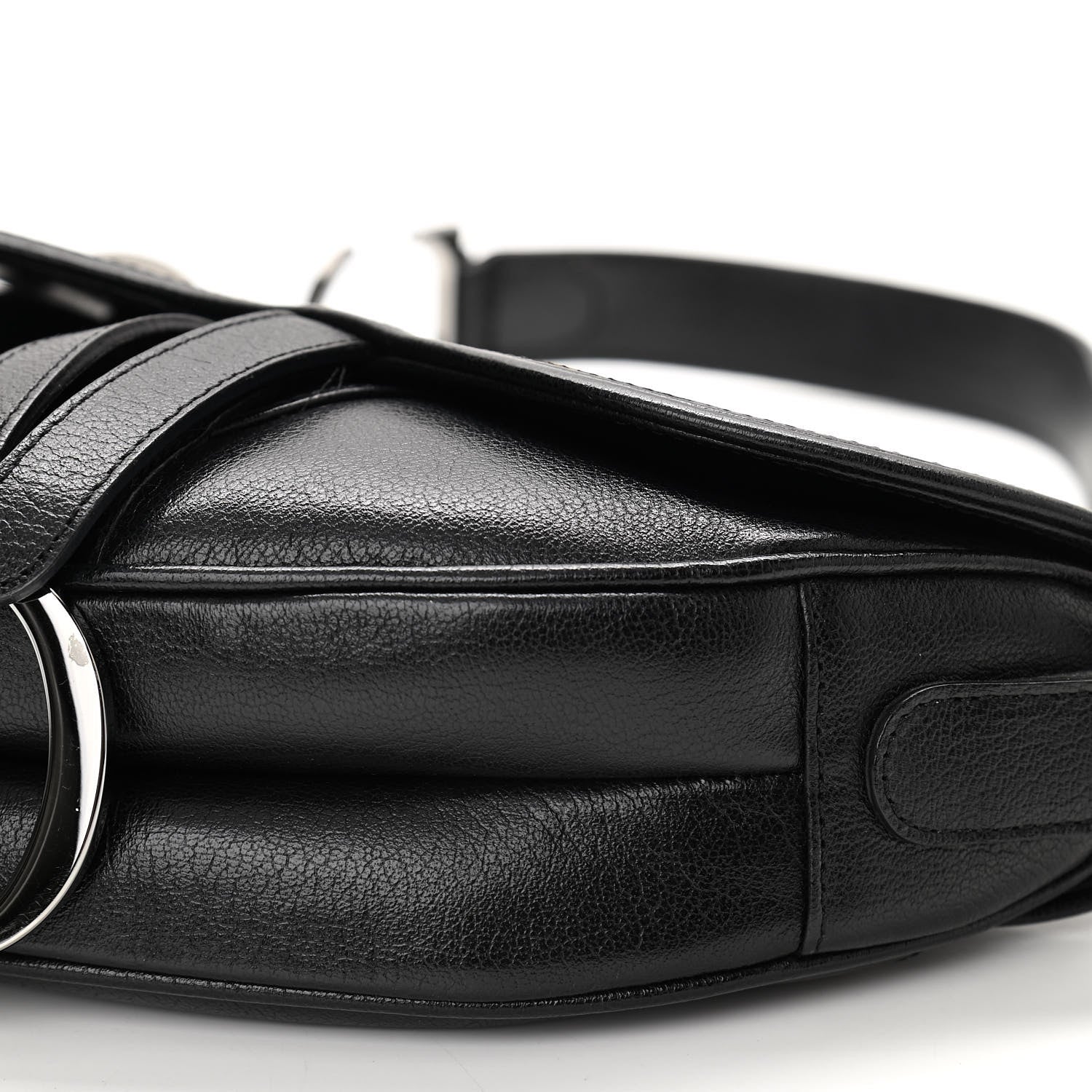 Christian Dior Calfskin Saddle Bag Black 10 of 11