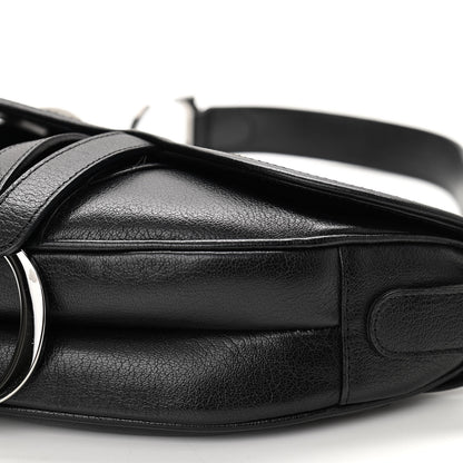 Christian Dior Calfskin Saddle Bag Black 10 of 11