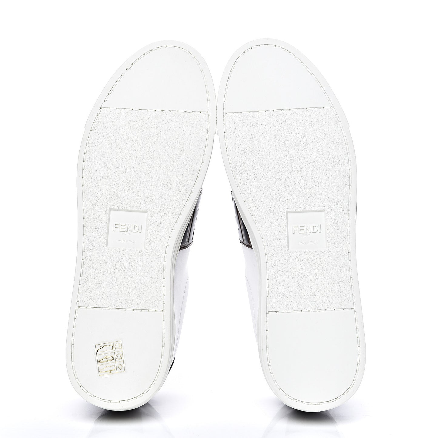 Vitello FF Embossed Womens Slip On Sneakers 39.5 Ultra White Maya Black