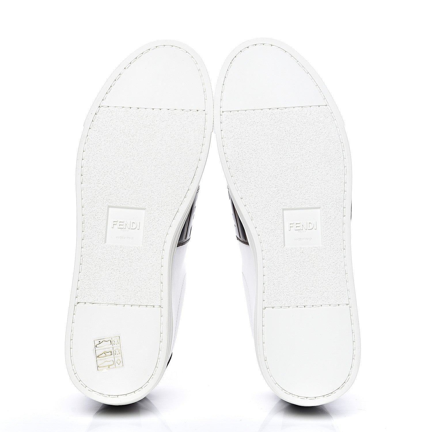 Fendi Vitello FF Embossed Womens Slip On Sneakers 39.5 Ultra White Maya Black 5 of 10
