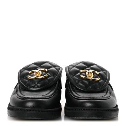 Chanel Lambskin Quilted CC Turnlock Mules 36.5 Black 3 of 10