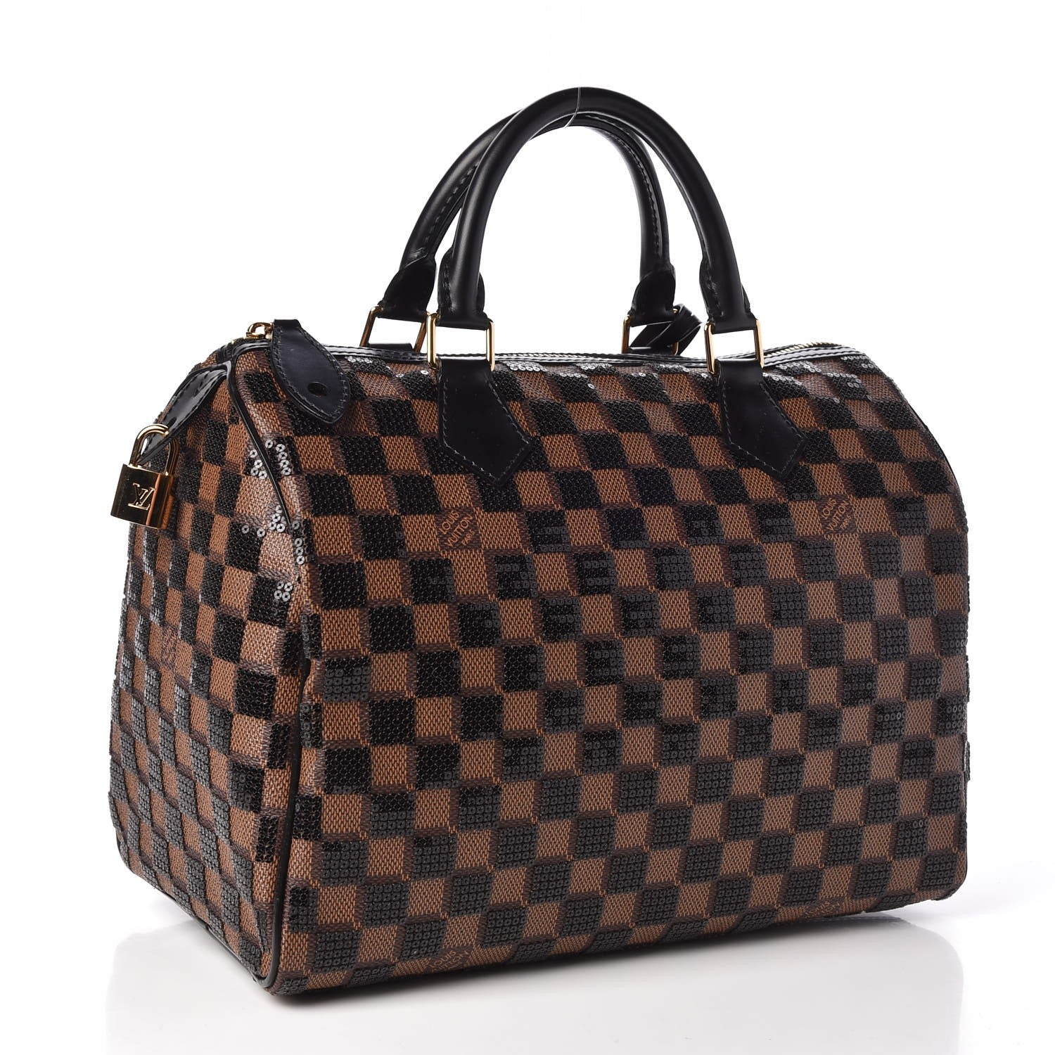 Louis Vuitton Damier Paillettes Speedy 30 Black 3 of 8