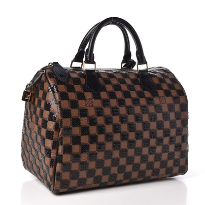 Louis Vuitton Damier Paillettes Speedy 30 Black 3 of 8
