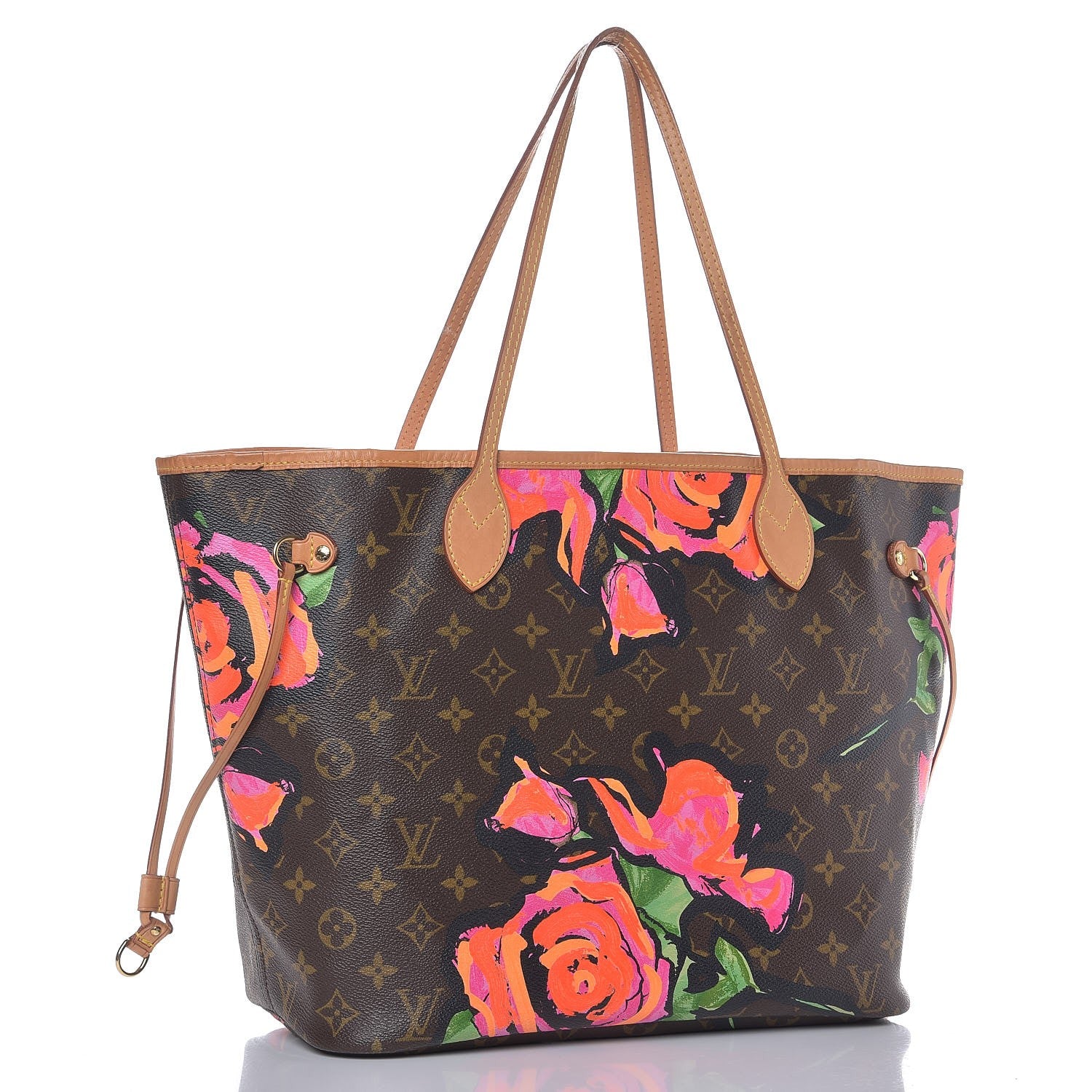 Louis Vuitton Monogram Roses Neverfull MM 4 of 13