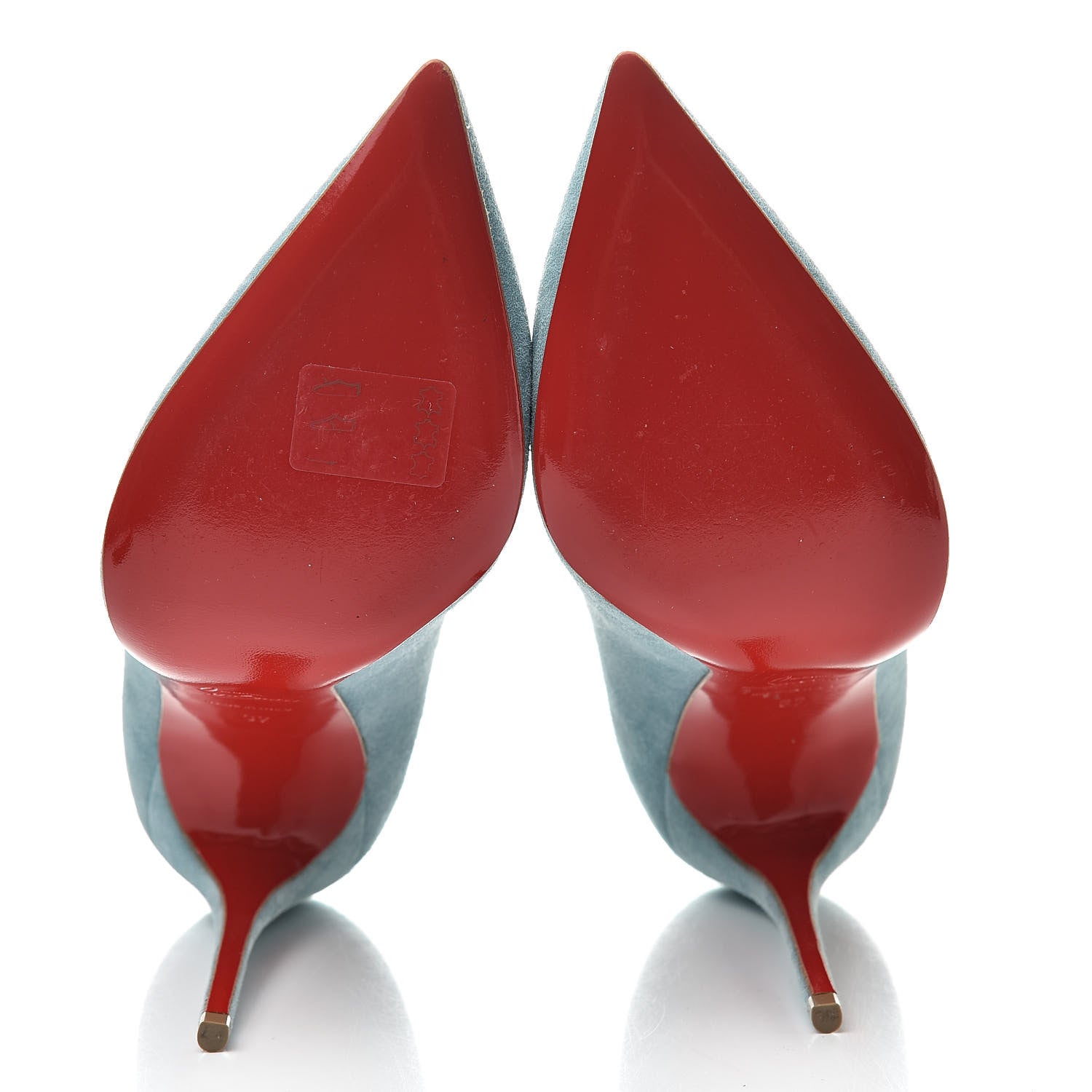 Christian Louboutin Veau Velours Pigalle Follies 100 Pumps 37 China Blue 5 of 10