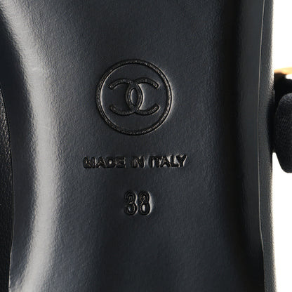 Chanel Lambskin Mary Jane Flats 38 Black 8 of 9