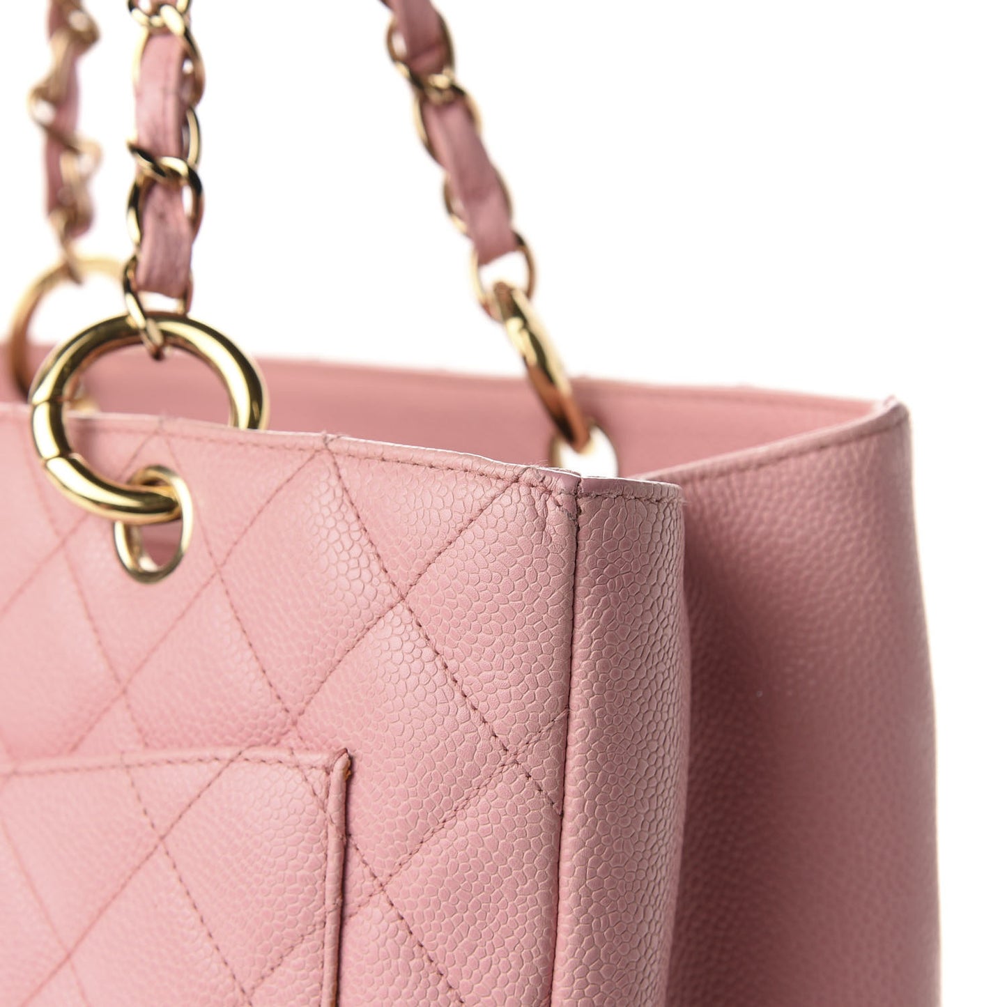 Caviar Quilted Grand Shopping Tote GST Pink