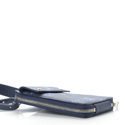 Louis Vuitton Monogram Ink Watercolor Phone Pouch Blue 3 of 10