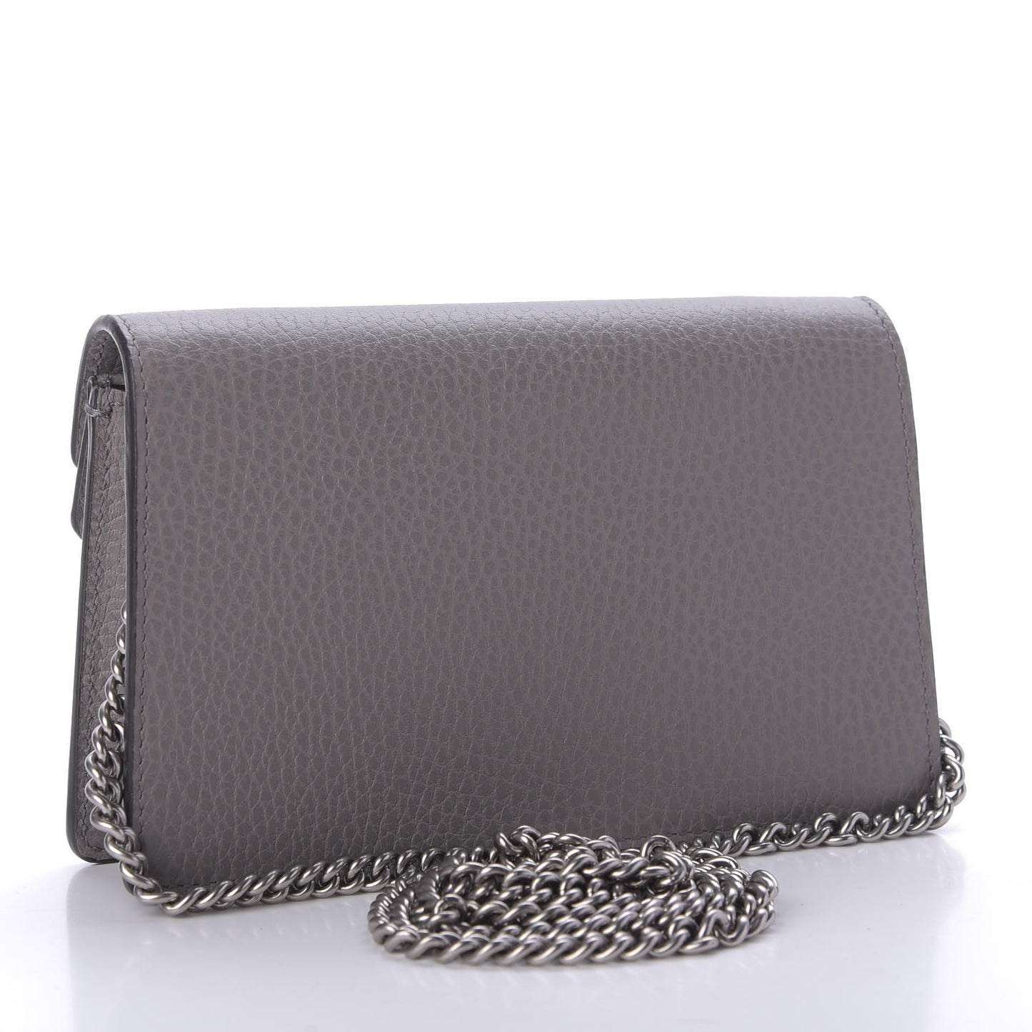 Dollar Calfskin Crystal Super Mini Dionysus Shoulder Bag Dusty Grey Black Diamond