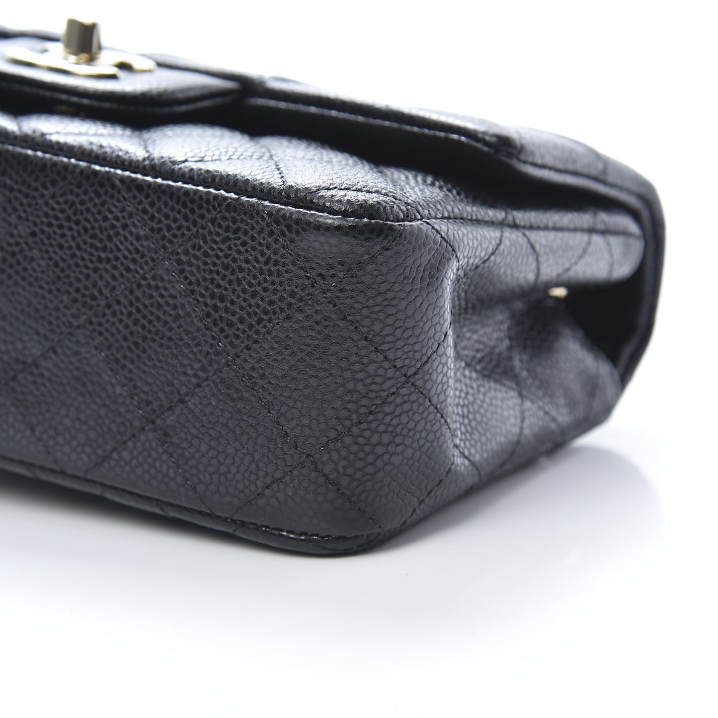 Caviar Quilted Mini Rectangular Flap Black