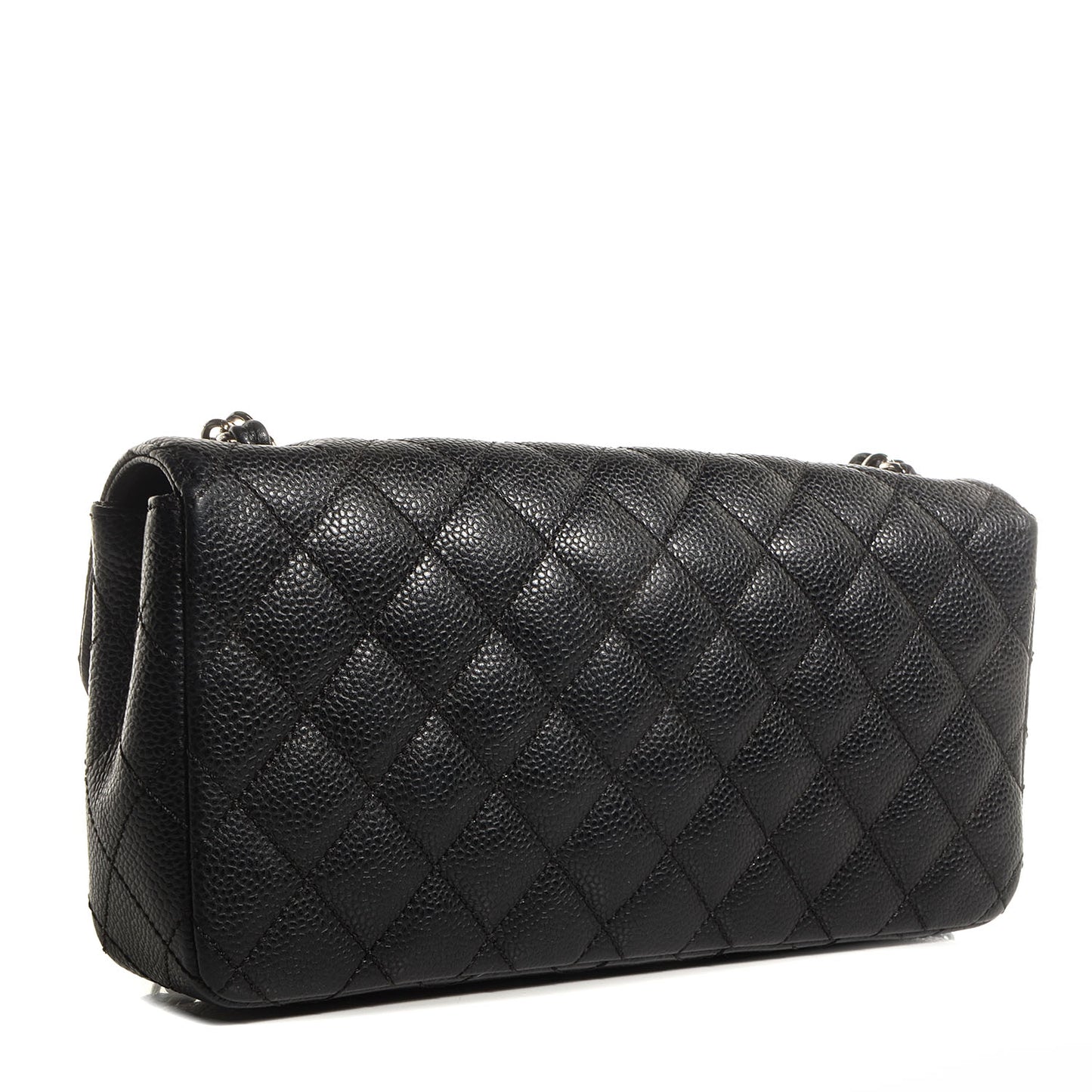 Caviar East West Flap Bag Black