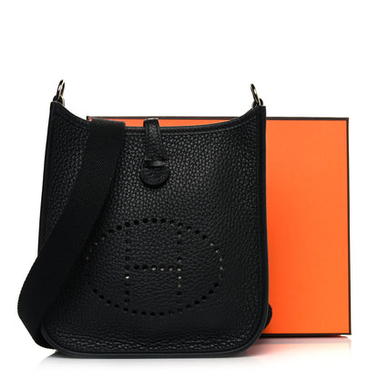 Hermes Taurillon Clemence Evelyne TPM Black 10 of 10