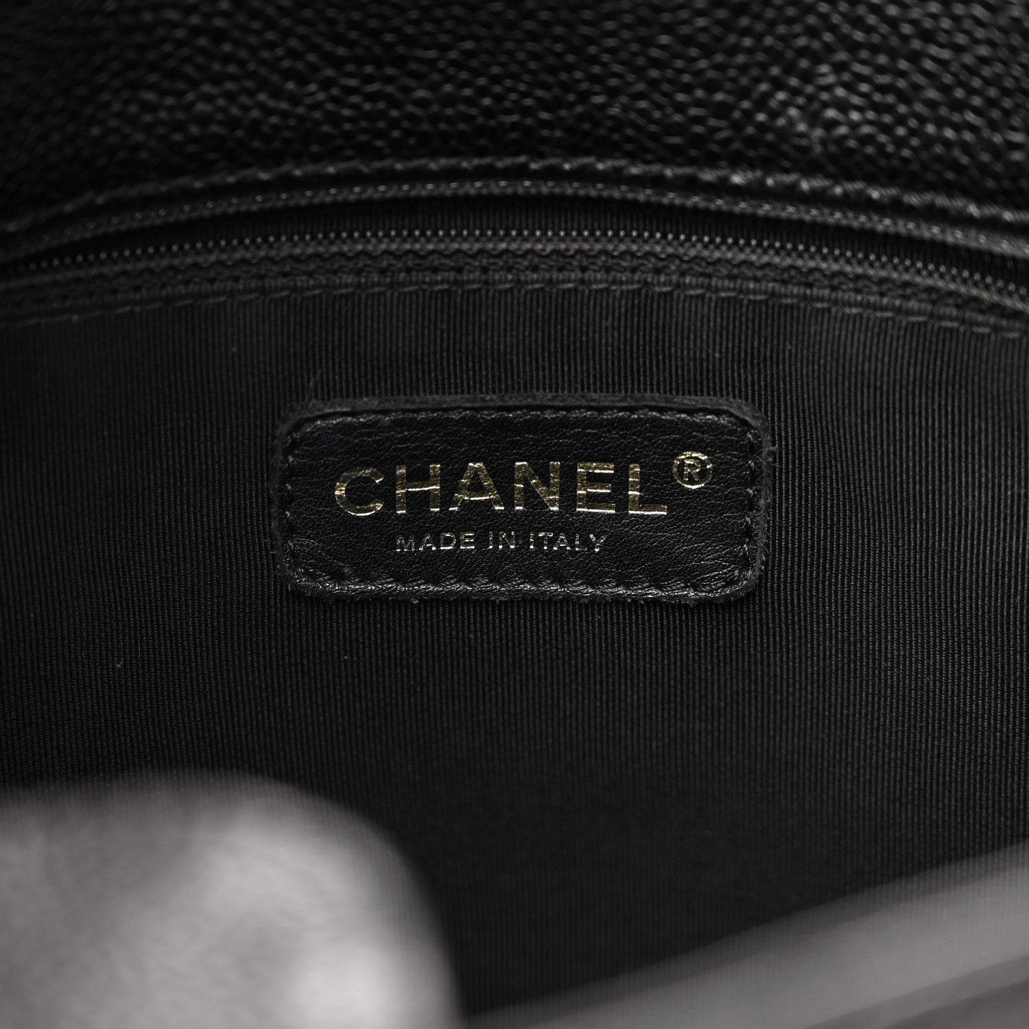 Chanel Caviar Quilted Petit Shopping Tote PST Black 6 of 11