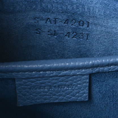 Celine Drummed Calfskin Nano Luggage Azure 7 of 10